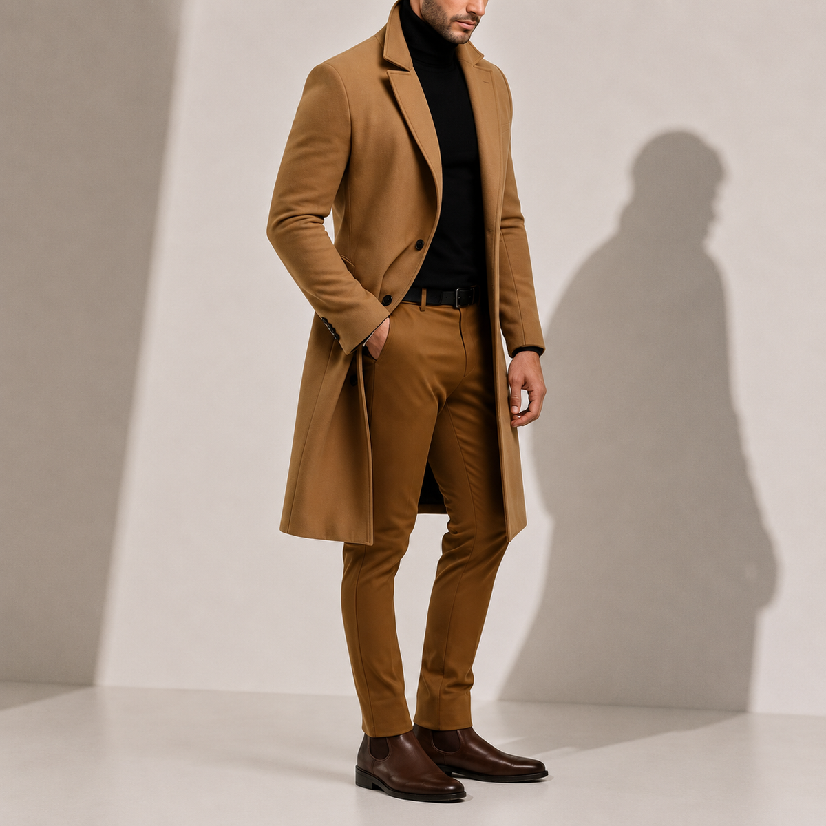 Men's Classic Wool Blend Overcoat