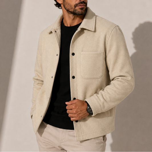 Men's Cotton Casual Overshirt Jacket