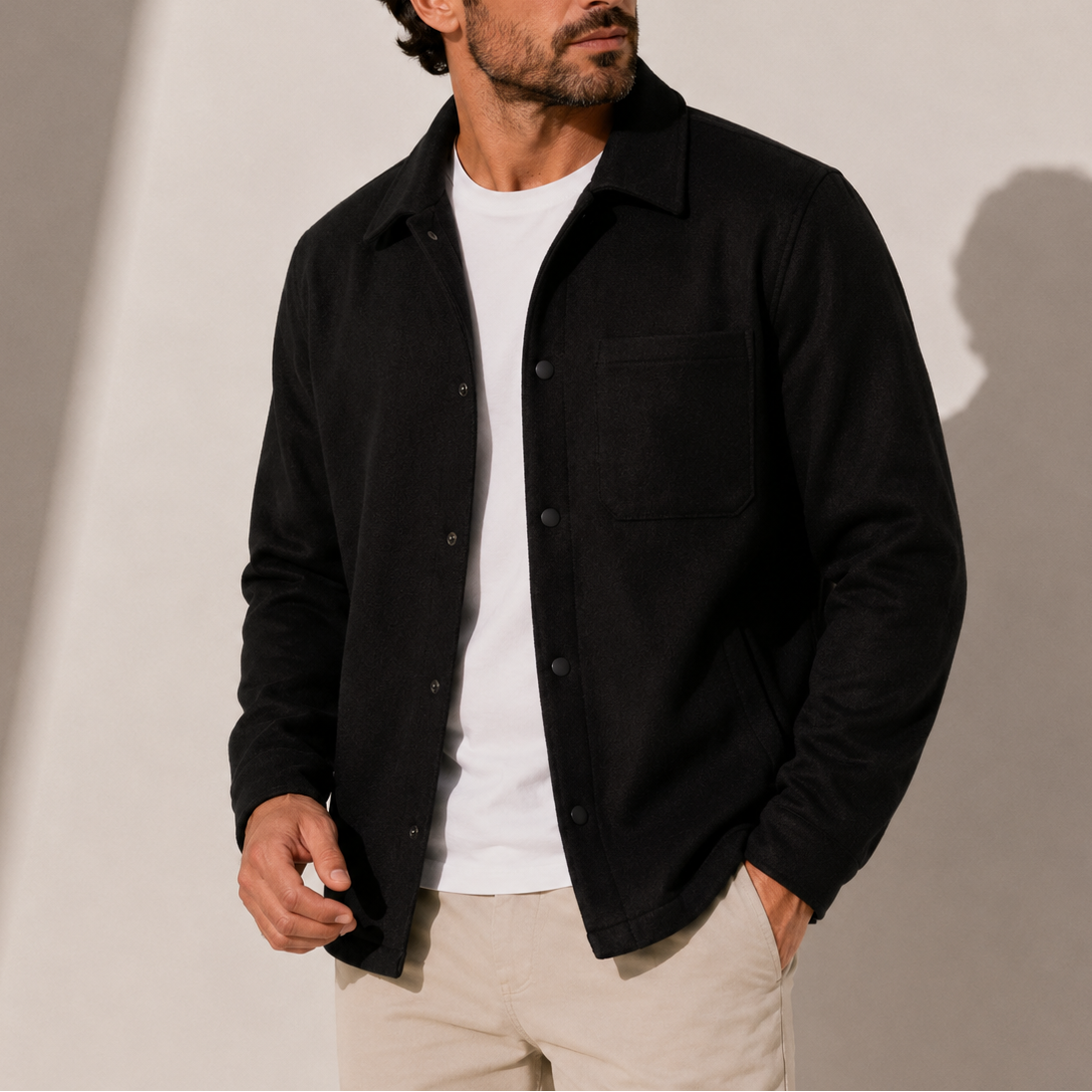 Men's Cotton Casual Overshirt Jacket