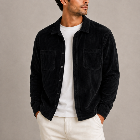 Men's Corduroy Button Overshirt Jacket