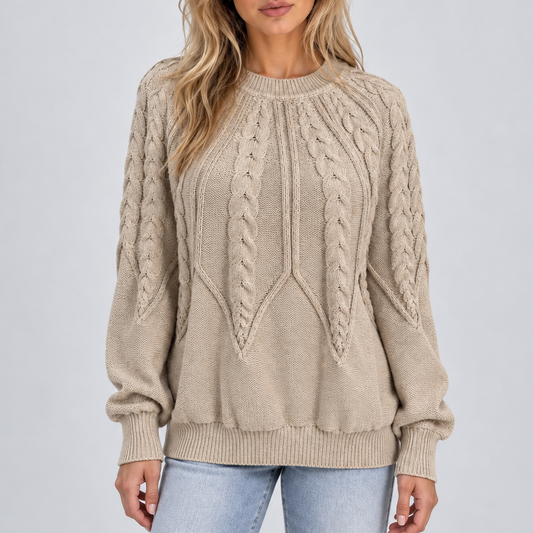 Women's Cable Knit Balloon Jumper