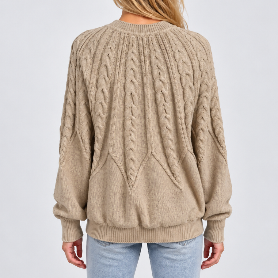 Women's Cable Knit Balloon Jumper