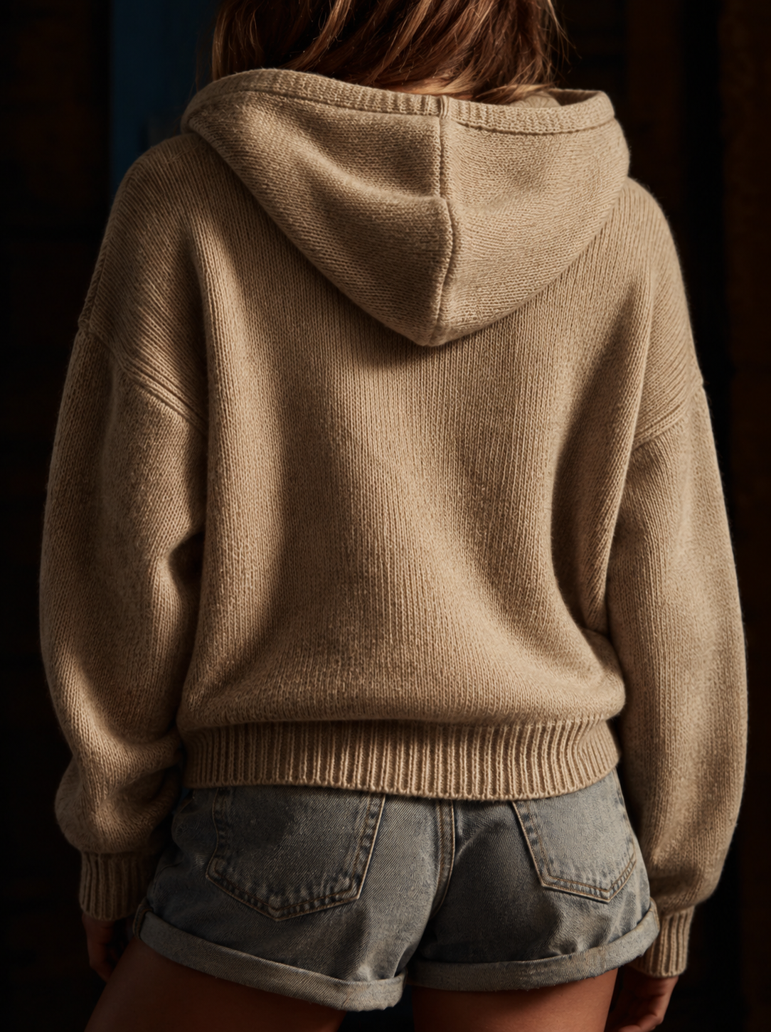 Women's Dachshund Embroidered Knit Hoodie