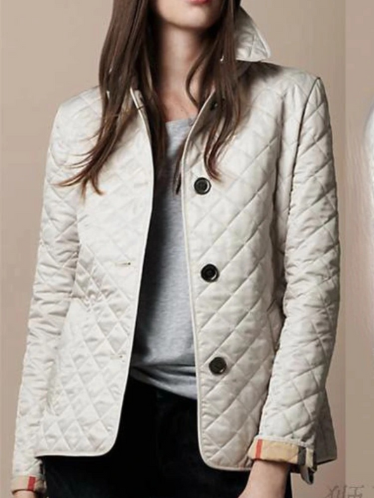 Women's Fitted Diamond Quilted Jacket
