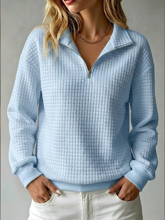 Women's Quilted Half Zip Sweatshirt