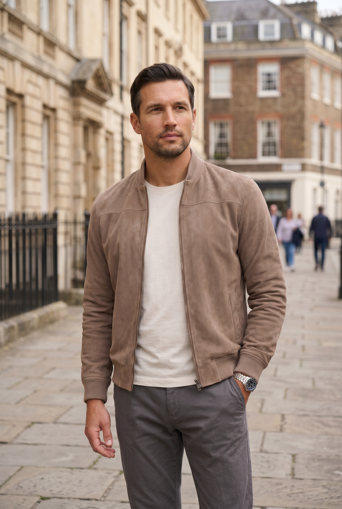 Men's Casual Lightweight Bomber Jacket