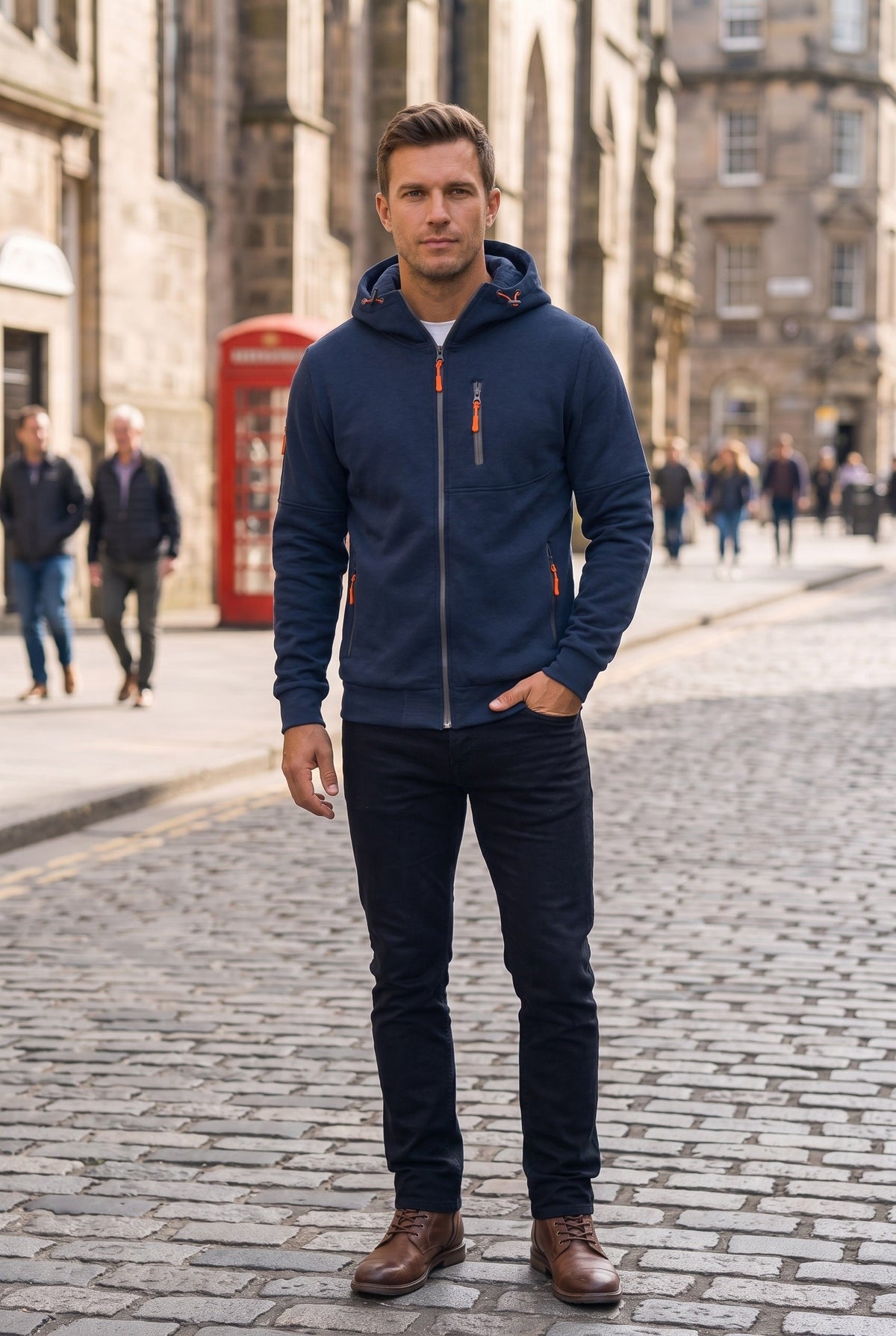 Men's Full Zip Pocket Hoodie
