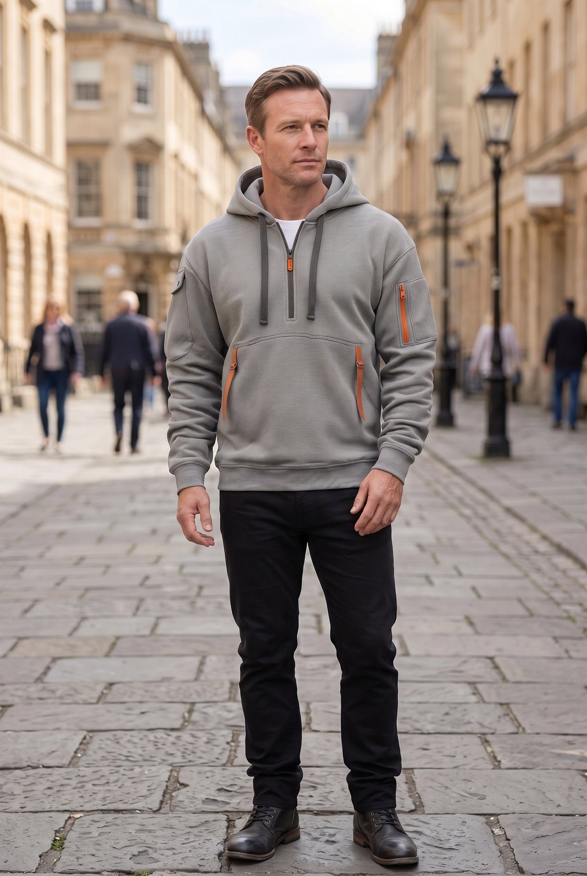 Men's Quarter Zip Pocket Hoodie