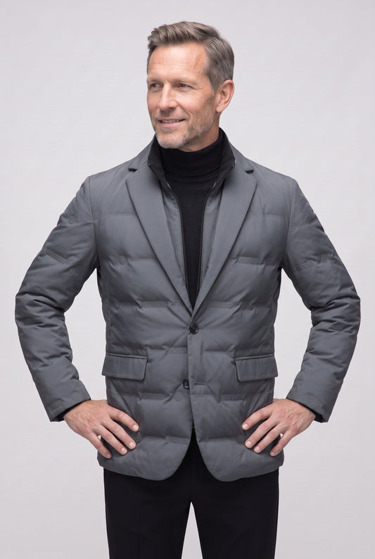 Men's Quilted Lapel Casual Jacket