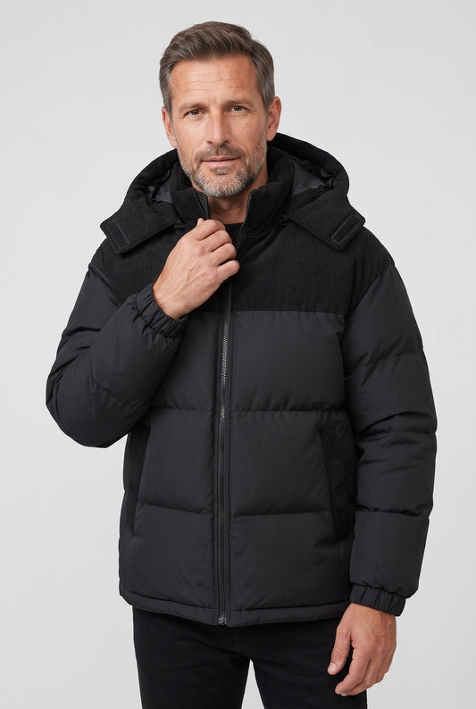Men's Colour Block Puffer Jacket