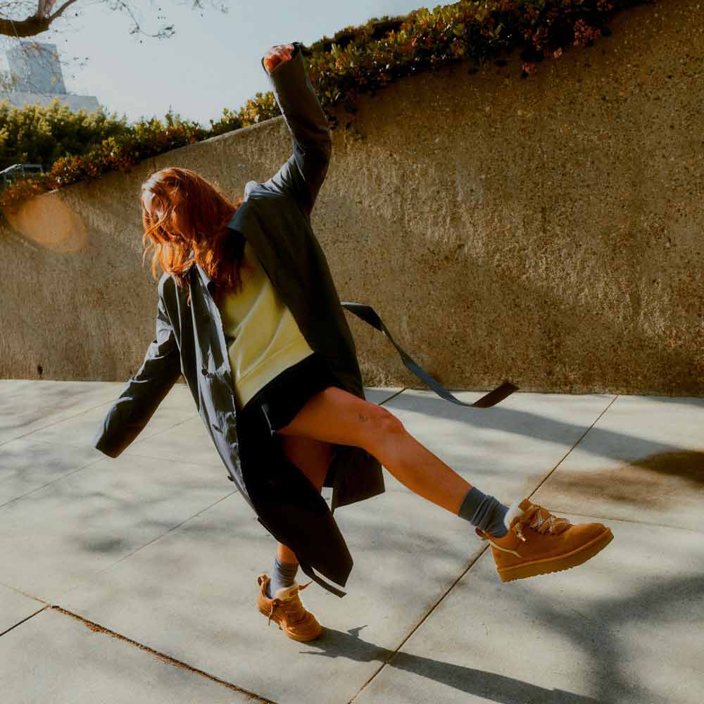 Women's Fleece-Lined Suede Trainers
