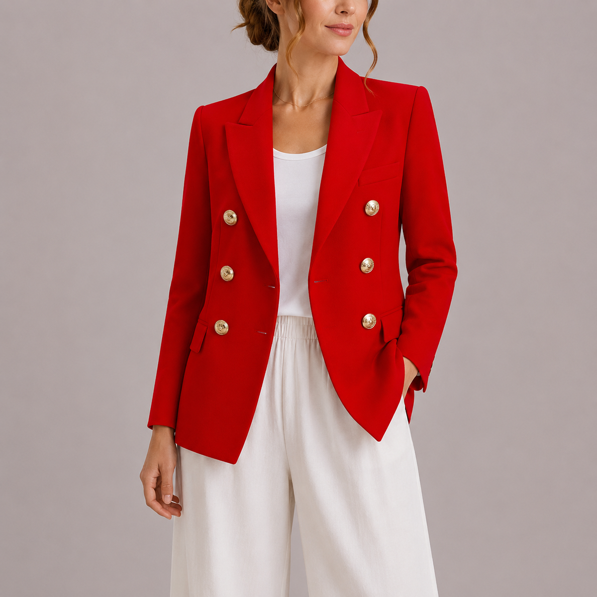 Women's Double Breasted Tailored Blazer