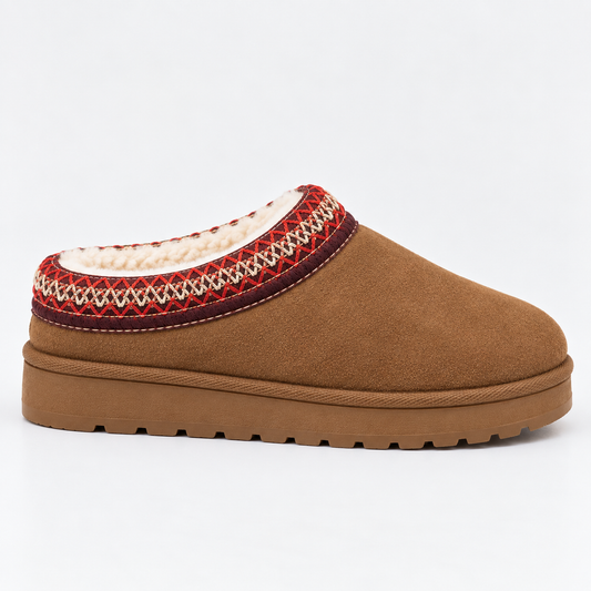 Women's Fur-Lined Suede Clogs