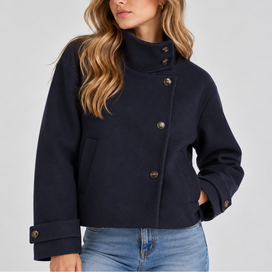 Women's High Neck Cropped Jacket