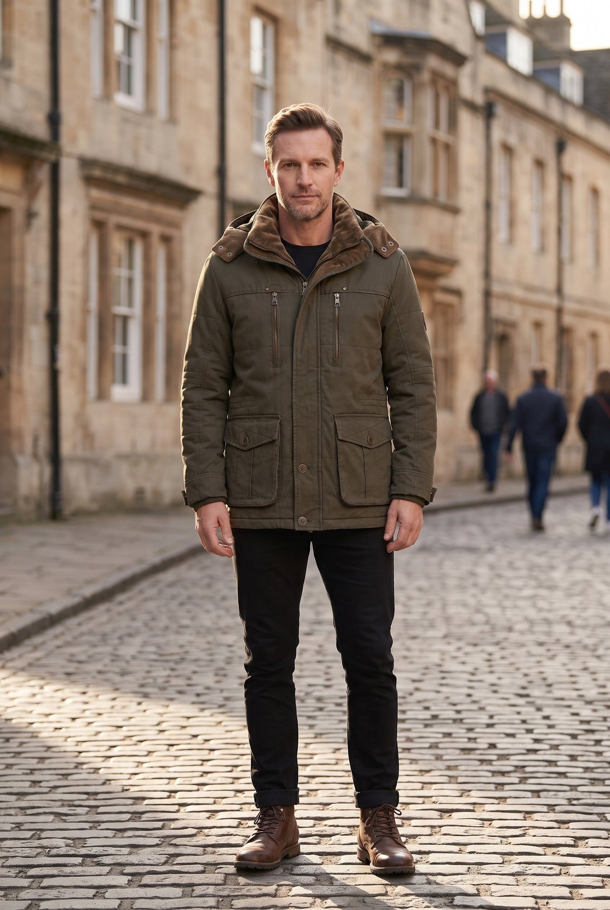 Men's Hooded Zip Casual Jacket