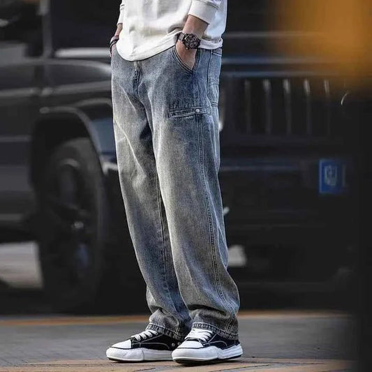 Men's Stonewashed Casual Denim Jeans