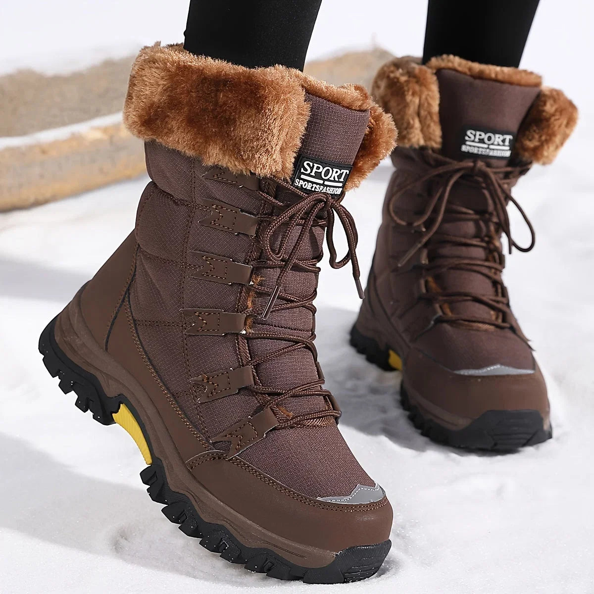 Women's Cushioned Faux Snow Boots