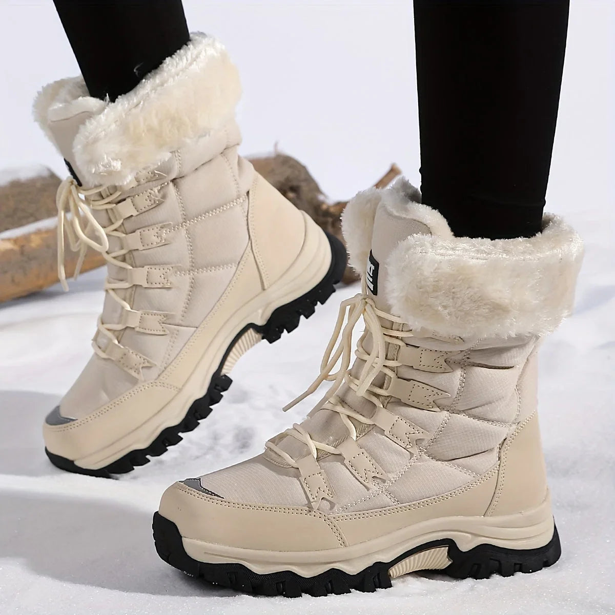 Women's Cushioned Faux Snow Boots