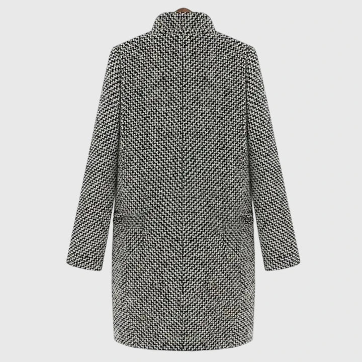 Women's Houndstooth Classic Wool Coat