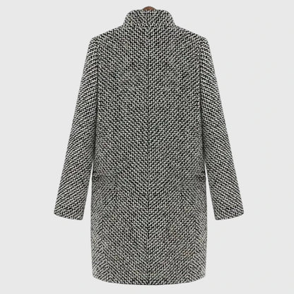 Women's Houndstooth Classic Wool Coat