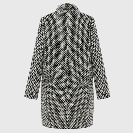 Women's Houndstooth Classic Wool Coat
