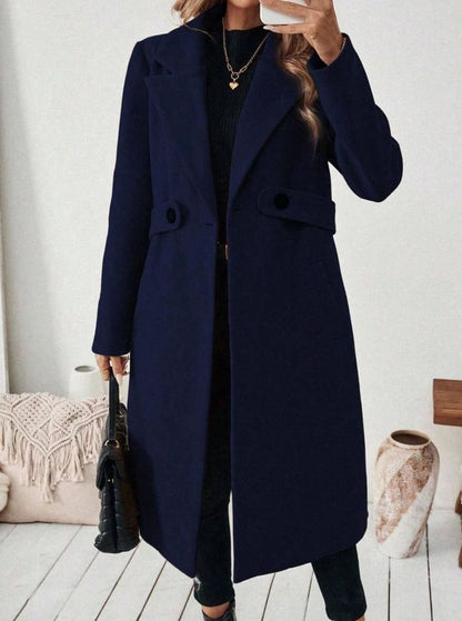Women's Belted Long Wool Coat