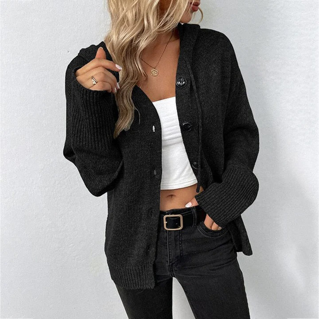 Women's Relaxed Hooded Knit Cardigan
