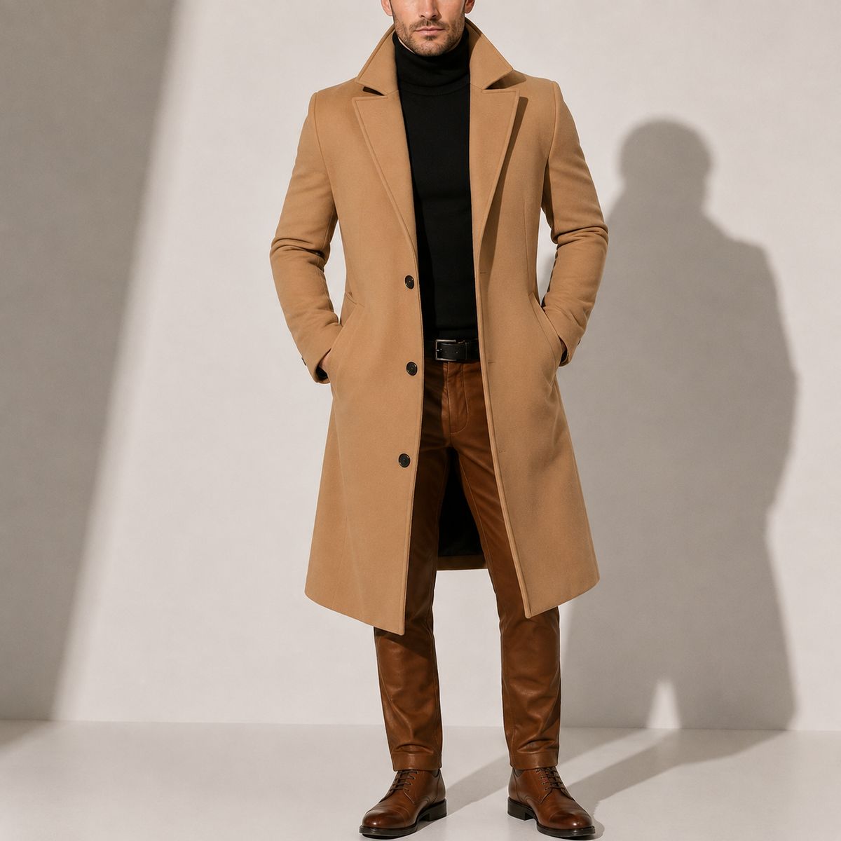 Men's Classic Wool Blend Overcoat
