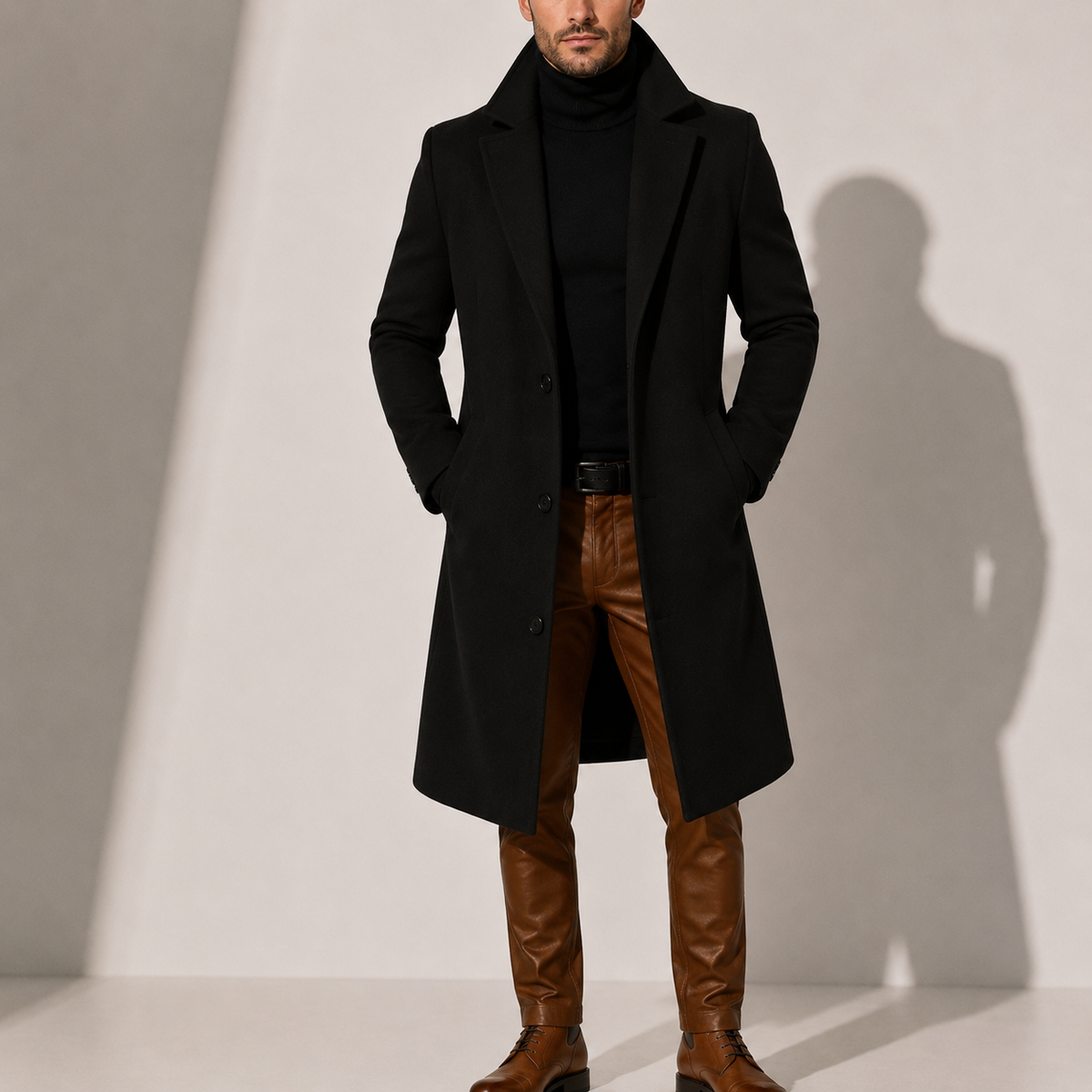 Men's Classic Wool Blend Overcoat