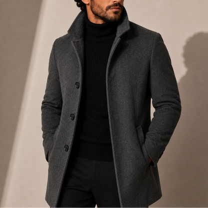 Men's Tailored Stand Collar Coat