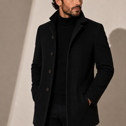 Men's Tailored Stand Collar Coat