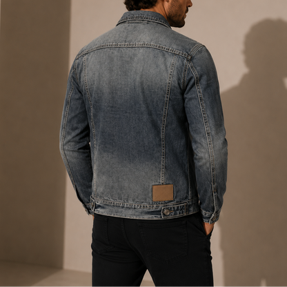 Men's Vintage Washed Denim Jacket
