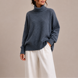 Women's Oversized Turtleneck Knit Jumper