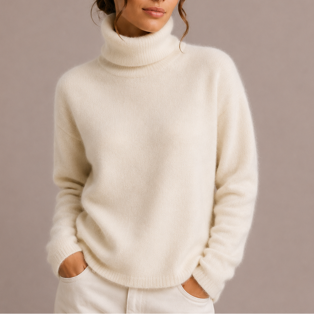 Women's Classic Turtleneck Knit Jumper