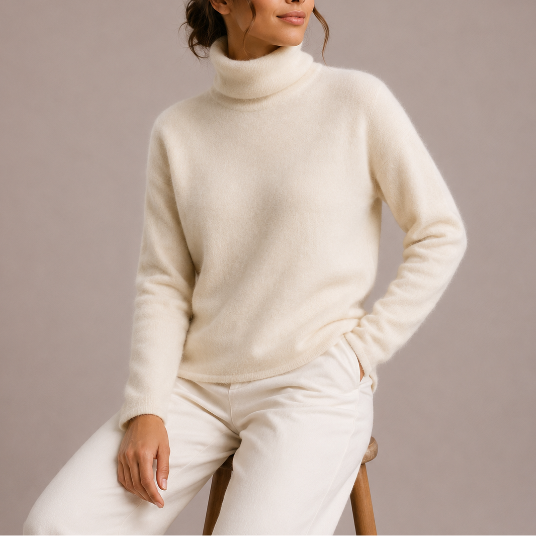 Women's Classic Turtleneck Knit Jumper