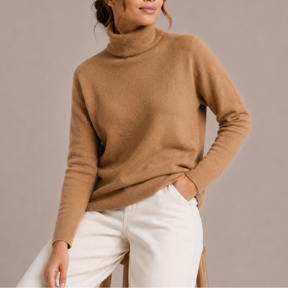 Women's Classic Turtleneck Knit Jumper