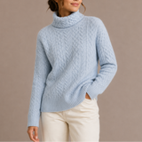 Women's Chunky Cable Turtleneck Jumper