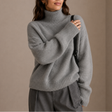 Women's  Knit Oversized Turtleneck Jumper