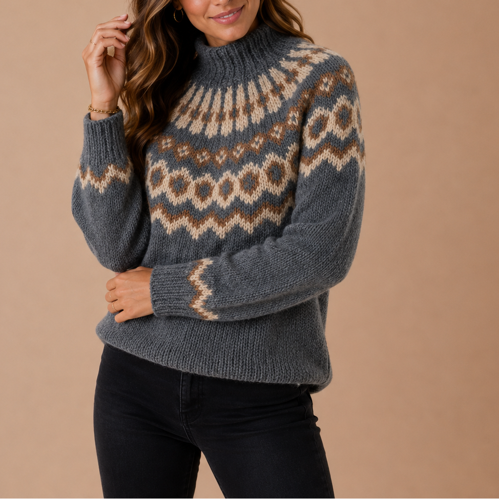 Women's Fair Isle Turtleneck Jumper