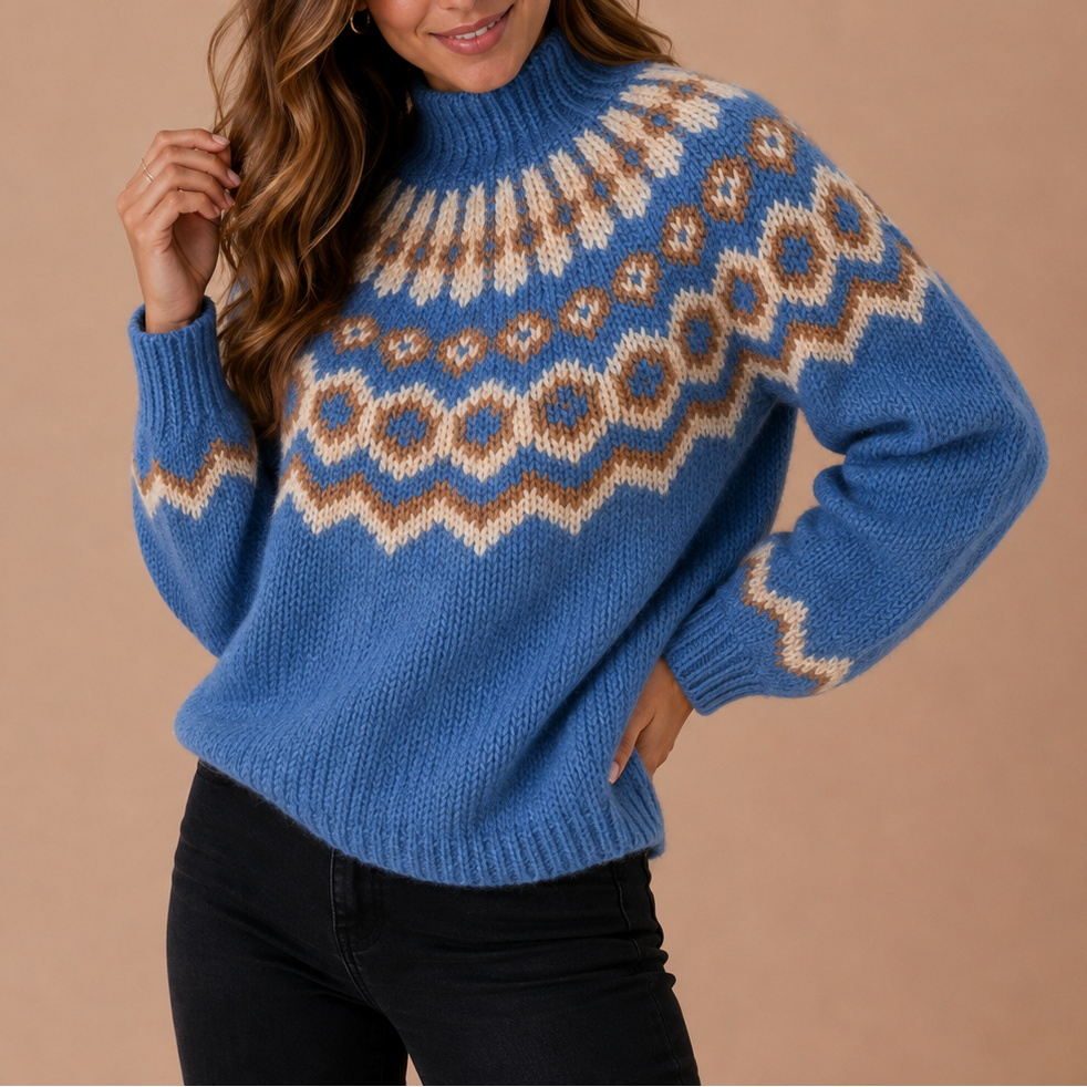 Women's Fair Isle Turtleneck Jumper