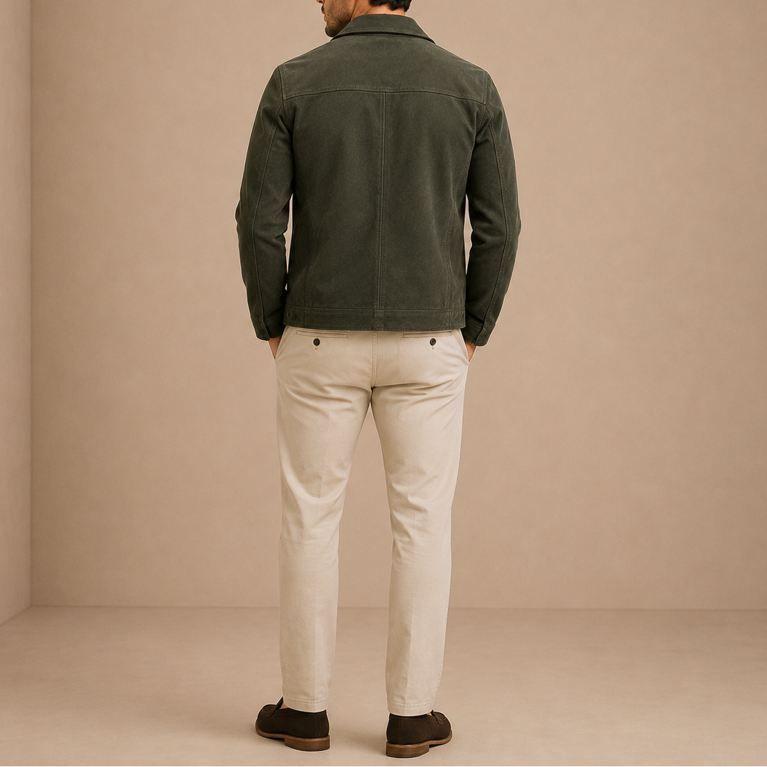 Men's Vintage Suede Zip Jacket