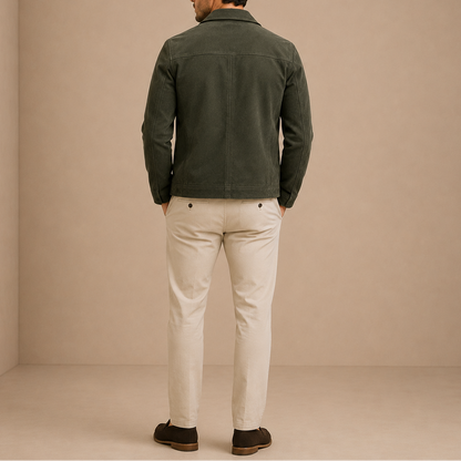 Men's Vintage Suede Zip Jacket