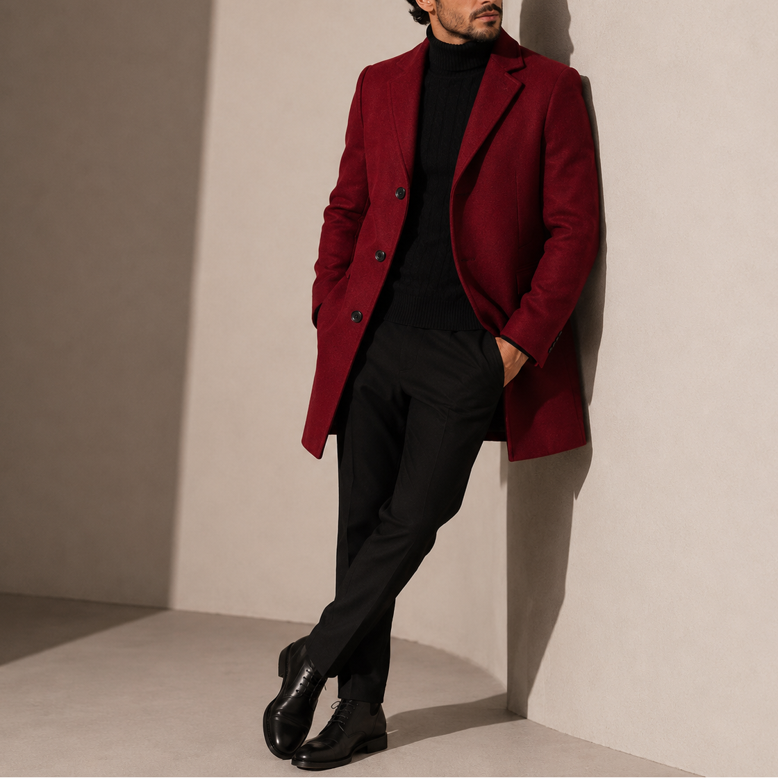 Men's Classic Tailored Winter Overcoat