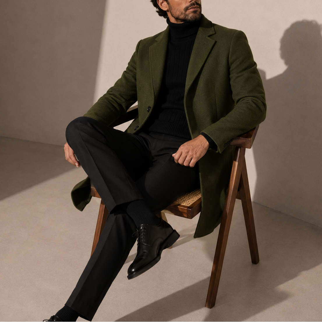Men's Classic Tailored Winter Overcoat