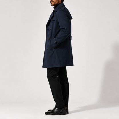 Men's Double Breasted Trench Coat