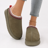 Women's Fur-Lined Winter House Slippers