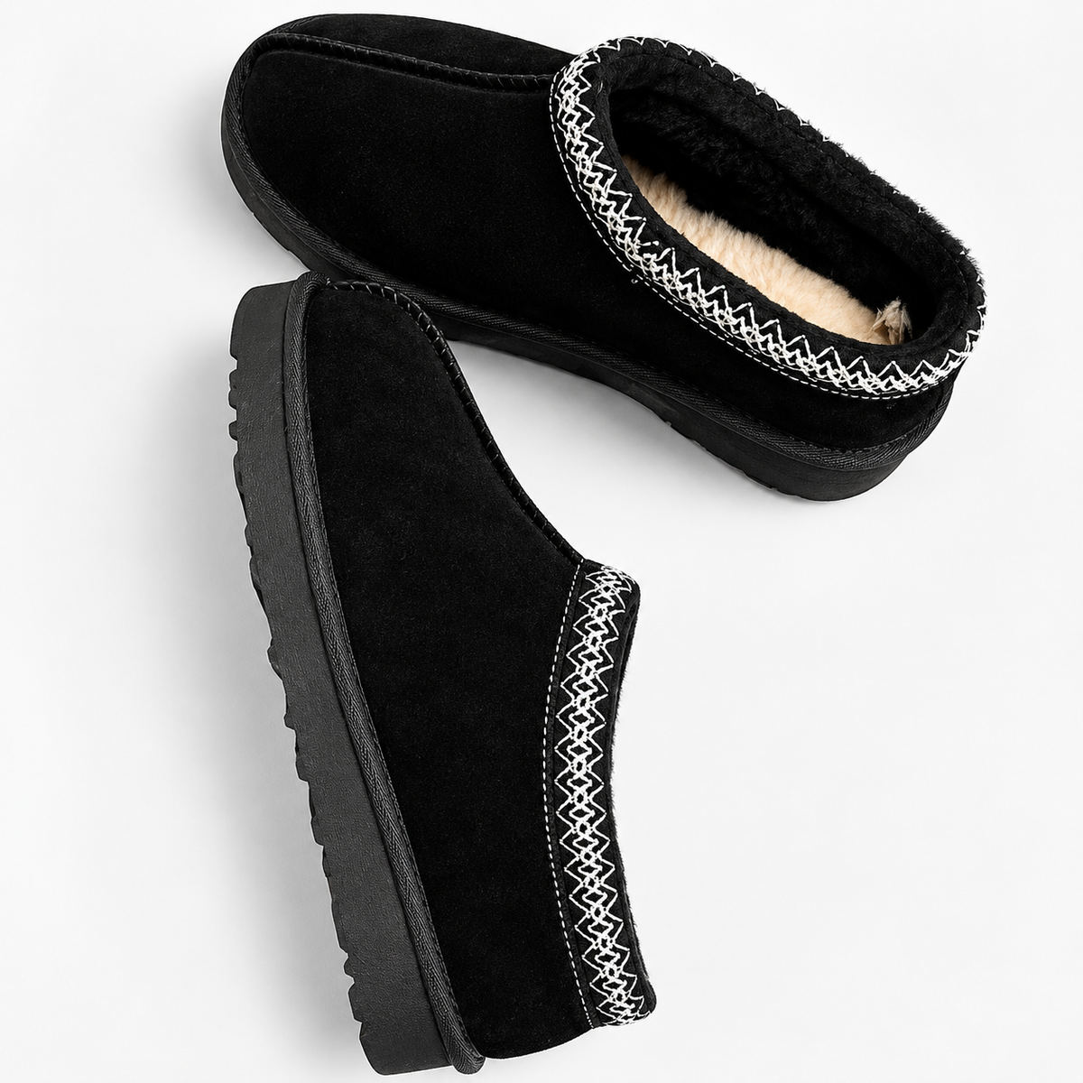 Women's Fur-Lined Winter House Slippers