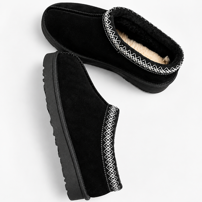 Women's Fur-Lined Winter House Slippers