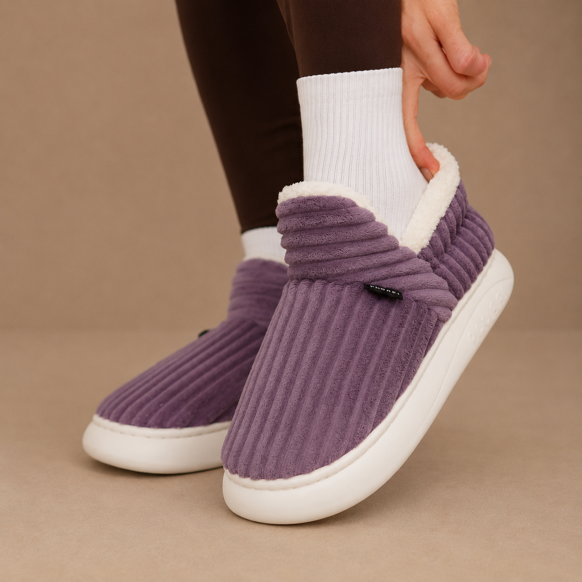 Women's Fleece-Lined Winter Slippers