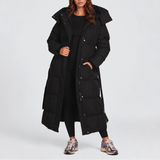 Women's Long Belted Puffer Coat